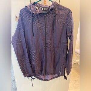 Under Armour Purple Patterned Rain Jacket/wind breaker.